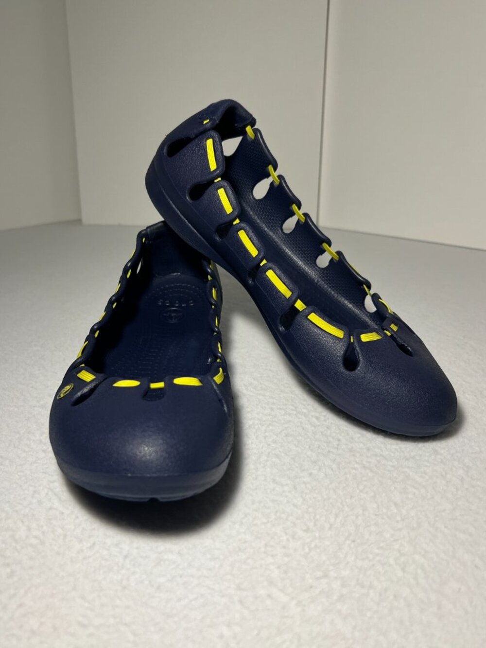 Crocs Women’s 9 Navy Blue Springi Flat Slip-on Comfort Ballet Flats Shoes